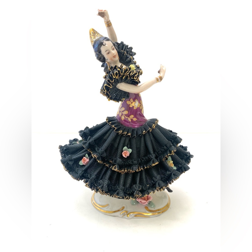 Vintage Friedrich Wilhelm Wessel Porcelain Flamenco Dancer Figurine Numbered